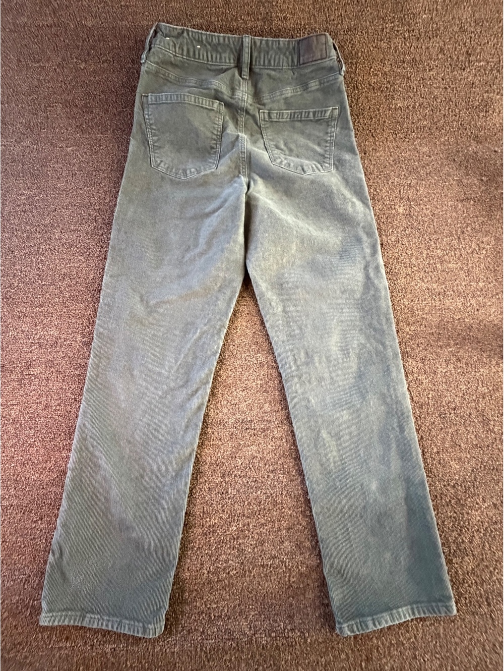 American Eagle Mom Straight Corduroy Pants 6 Green Stretch - Picture 3 of 8